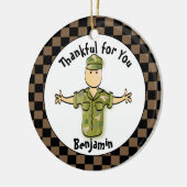 Man van het leger Persoonlijke Gift - Funny Gift V Keramisch Ornament (Links)