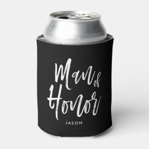 Man van Honor   Aangepaste bruiloft in Script-stij Blikjeskoeler