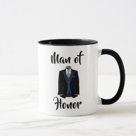 Man van Honor Blue Tuxedo Wedding Coffee Mok