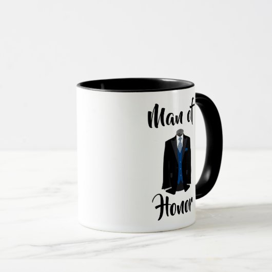 Man van Honor Blue Tuxedo Wedding Coffee Mok (Voorkant rechts)