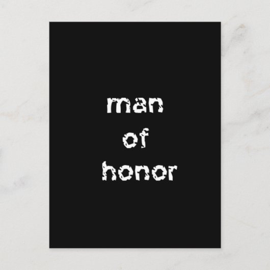 Man van Honor Briefkaart (Voorkant)