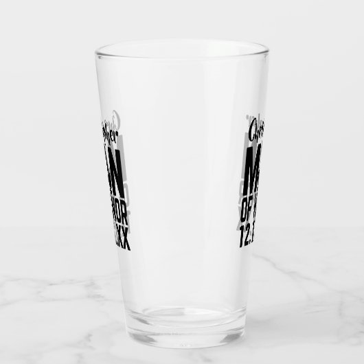 Man van Honor Glass Tumbler voor bruiloft (Links)