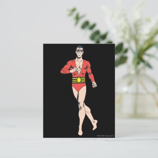 Man van kunststof briefkaart (Staand voorkant)