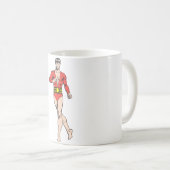 Man van kunststof koffiemok (Voorkant rechts)