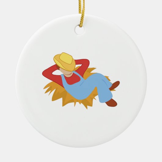 Man van landbouwers keramisch ornament (Voorkant)