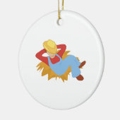 Man van landbouwers keramisch ornament (Links)