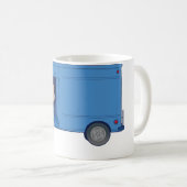 Man van levering en bestelwagen koffiemok (Voorkant rechts)