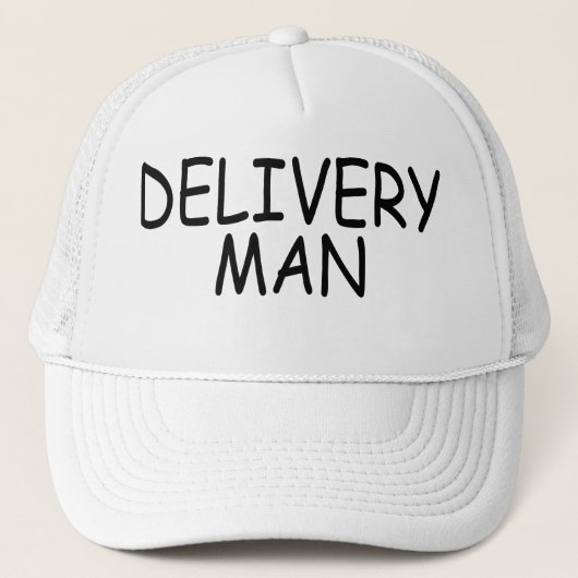 man van levering" trucker pet (Voorkant)