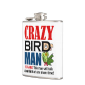 Man van luie vogel heupfles (Links)