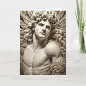 Man van marmer Hete vent Gay Thema Wenskaart Kaart (Voorkant)