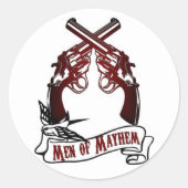 Man van Mayhem Ronde Sticker (Voorkant)