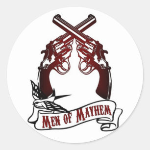 Man van Mayhem Ronde Sticker