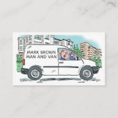 Man & Van met naam op Bedrijf Van Visitekaartje (Achterkant)