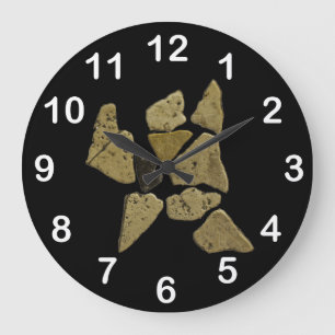 Man van mozaïeksteen grote klok