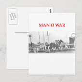 man van oorlog briefkaart (Voorkant / Achterkant)