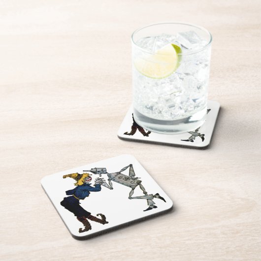 Man van pees en tin drankjes onderzetter (Rechterzijde)