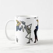 Man van pees en tin koffiemok (Links)