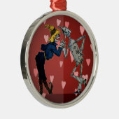 Man van pees en tin metalen ornament (Rechts)