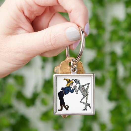 Man van pees en tin sleutelhanger (Hand)