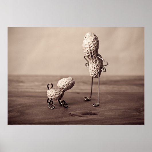 Man van pinda's en honden poster (Voorkant)