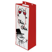 Man van poedervorm met bovenste hoogovenkanton wijn cadeautas (Achterkant Gekanteld)