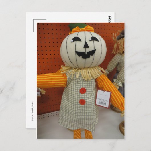 Man van pompoen briefkaart (Voorkant / Achterkant)