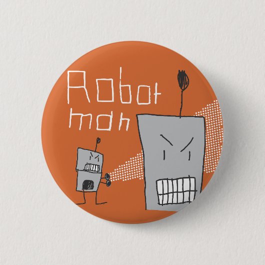 Man van robot ronde button 5,7 cm (Voorkant)