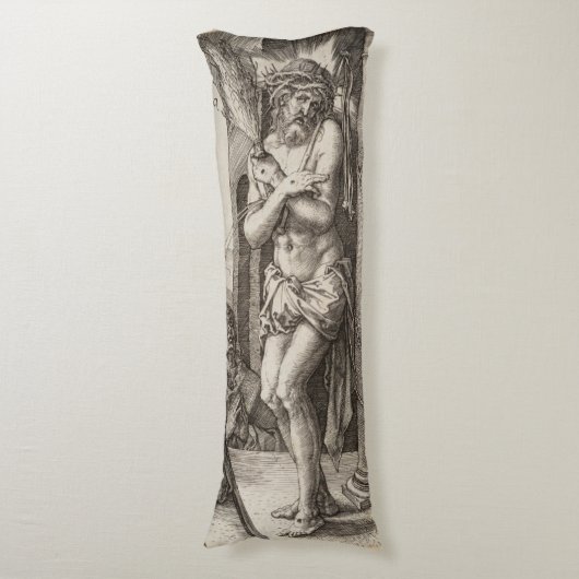 Man van Sorrows door Albrecht Durer Lichaamskussen (Voorkant Verticaal)