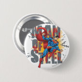 Man van staal ronde button 5,7 cm (Voorkant /achterkant)