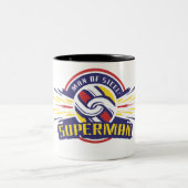Man van staal - Superman Tweekleurige Koffiemok (Center)