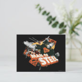 Man van staalkolenwas briefkaart (Staand voorkant)