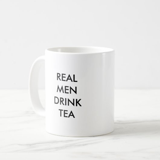 MAN VAN TEA DRINKIN KOFFIEMOK (Voorkant links)