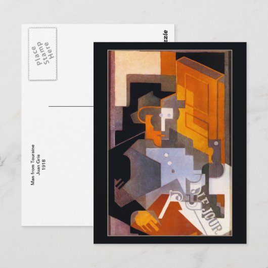 Man van Touraine door Juan Gris Briefkaart (Voorkant / Achterkant)