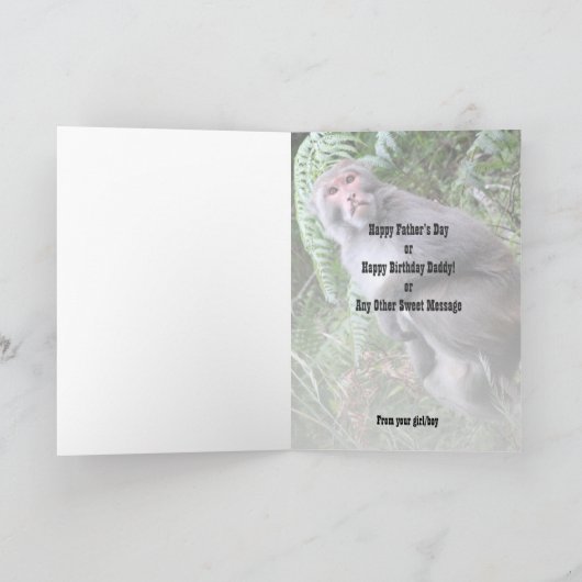 Man van Vision l Funny Monkey Kaart voor Vader / H (Binnen)