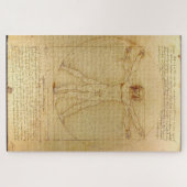 Man van Vitruvius door Leonardo da Vinci (ca. 1490 Legpuzzel (Horizontaal)