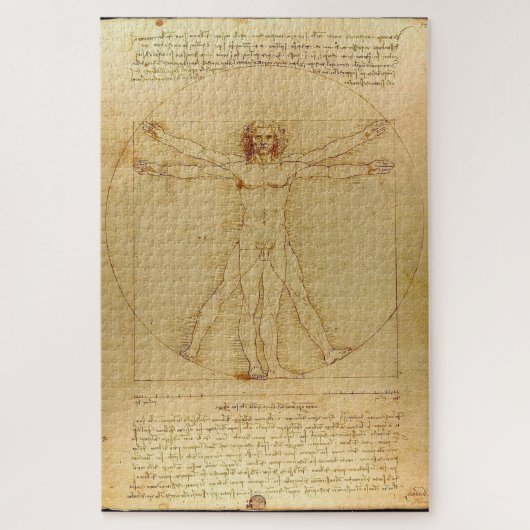 Man van Vitruvius door Leonardo da Vinci (ca. 1490 Legpuzzel (Verticaal)