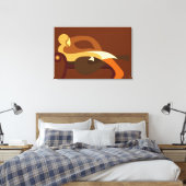 Man van vrije tijd canvas afdruk (Insitu (Slaapkamer))