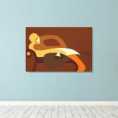 Man van vrije tijd canvas afdruk (Insitu (Houten vloer))