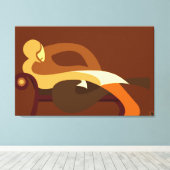 Man van vrijetijdsbesteding canvas afdruk (Insitu (Houten vloer))