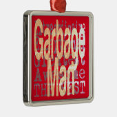 Man van vuilnis metalen ornament (Rechts)