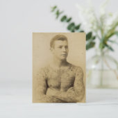 Man van warm Tattoo Briefkaart (Staand voorkant)