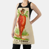 man van wortelen Victoriaans handelskaart Schort (Insitu)