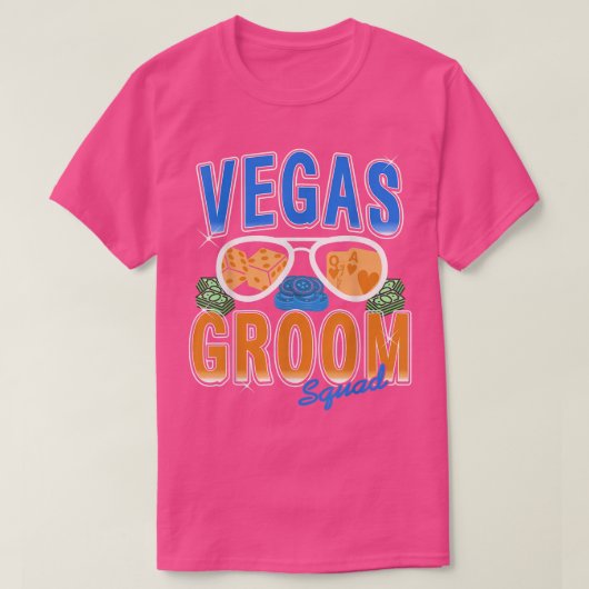 Man Vegas Bruidegom Squad Bachelor T-shirt (Design voorkant)