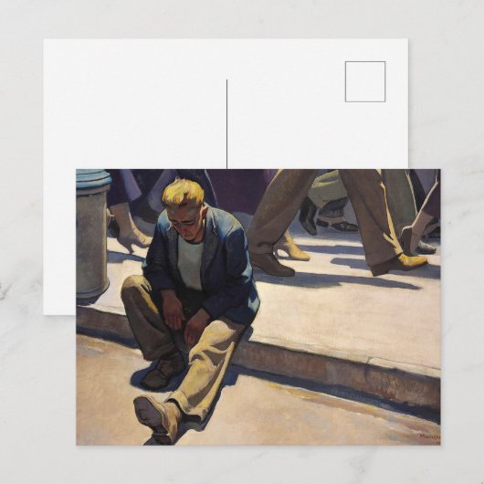 Man vergeten, 1934 door Maynard Dixon Briefkaart (Voorkant / Achterkant)