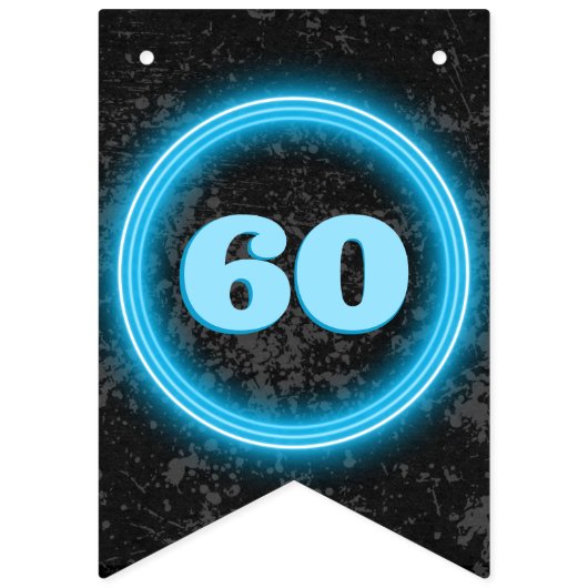 Man Verjaardag - elke leeftijd - Custom DIY Zwart Vlaggetjes (Eerste vlag)