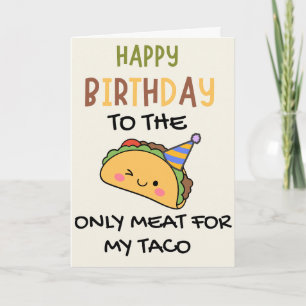 Man Verjaardag Grappige Mannen voor hem Bday Taco Kaart