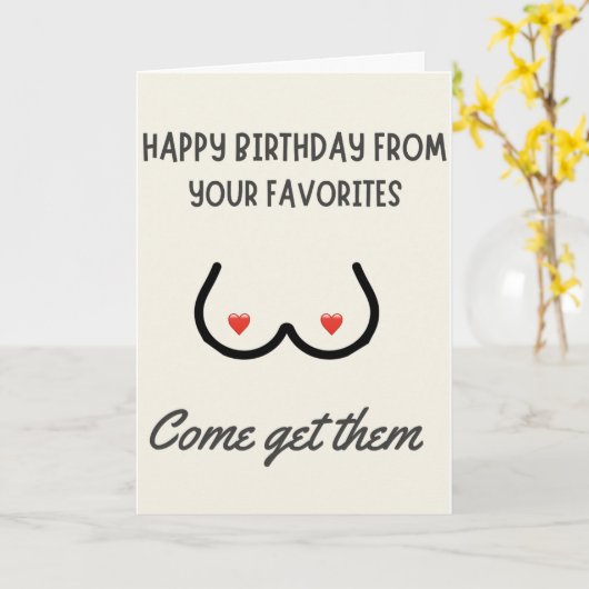 Man Verjaardag Grappige Mannen Vriendje Hem Bday Kaart (Gele Bloem)