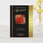 Man Verjaardag Kaart - Happy Birthday Husband (Gele Bloem)