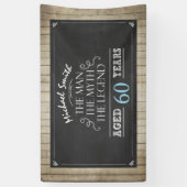 Man verjaardagsbanner Man Mythe Legende Rustiek Ho Spandoek (Verticaal)