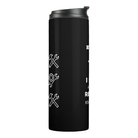 MAN Verjaardagscadeau Mannen Grappig OPA Pensioen Thermosbeker (Gedraaid links)